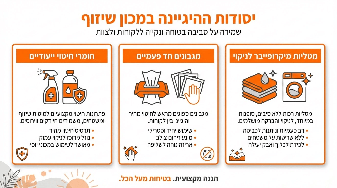 היגיינה במכון שיזוף ושביעות רצון לקוחות