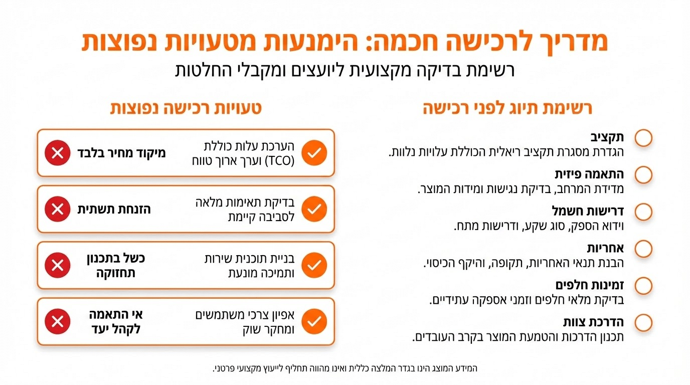 טעויות נפוצות בקניית מכונת שיזוף