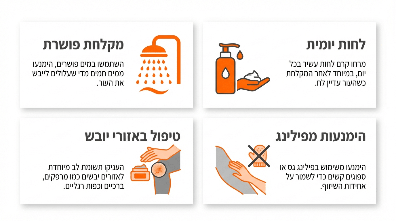 שגרה שבועית לשימור השיזוף - מדריך מעשי