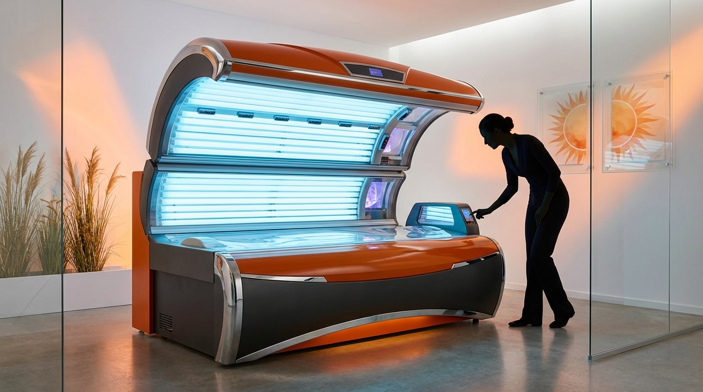 מיטת שיזוף מקצועית UV בשכיבה